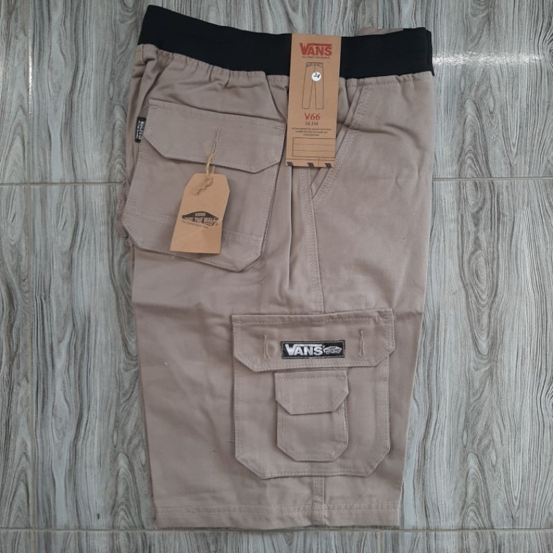 Cargo pendek rib pinggang kolor xaniago celana cargo pria cargo pendek