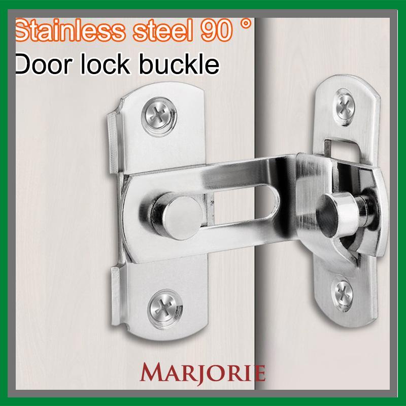 Gesper Kunci Pintu Gudang Sudut Kanan Push-pull Shift Door Pengait Pintu Kuno-MJD