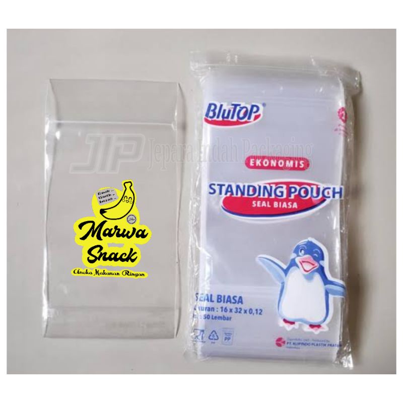 Kemasan Makanan 50pcs Plastik STP Standing Pouch Custom Sablon
