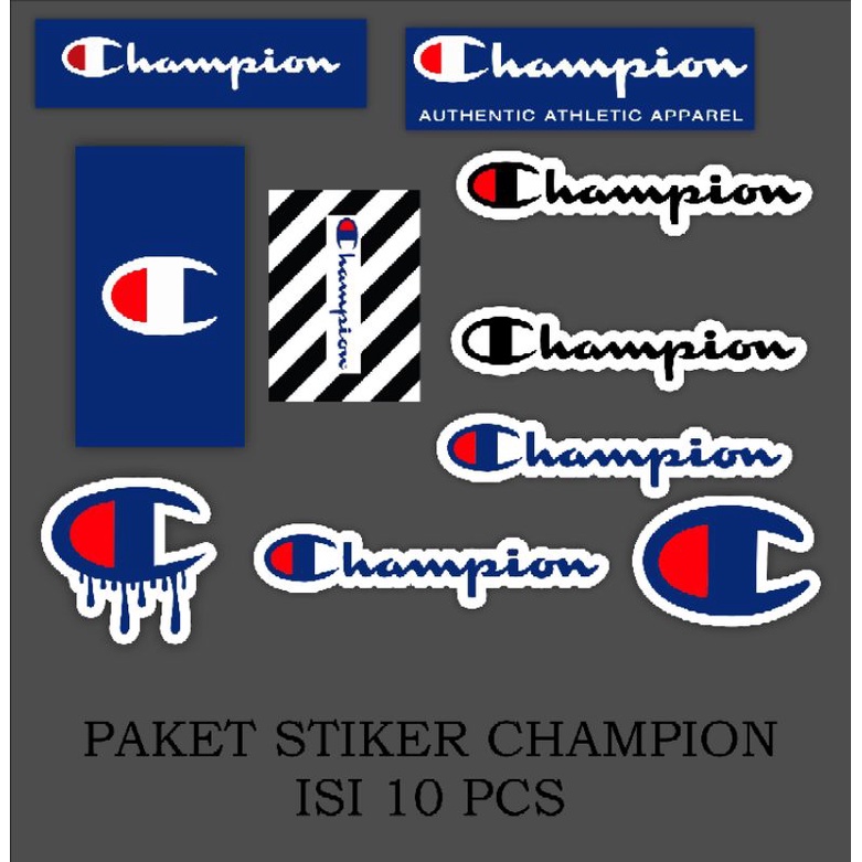 

PAKET STIKER BRAND STICKER CHAMPION ISI 10 TERBAIKK