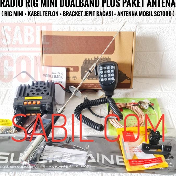 Radio Rig Mini Dualband Plus Paket Antena Mobil Supergainer Sg7000 Ori