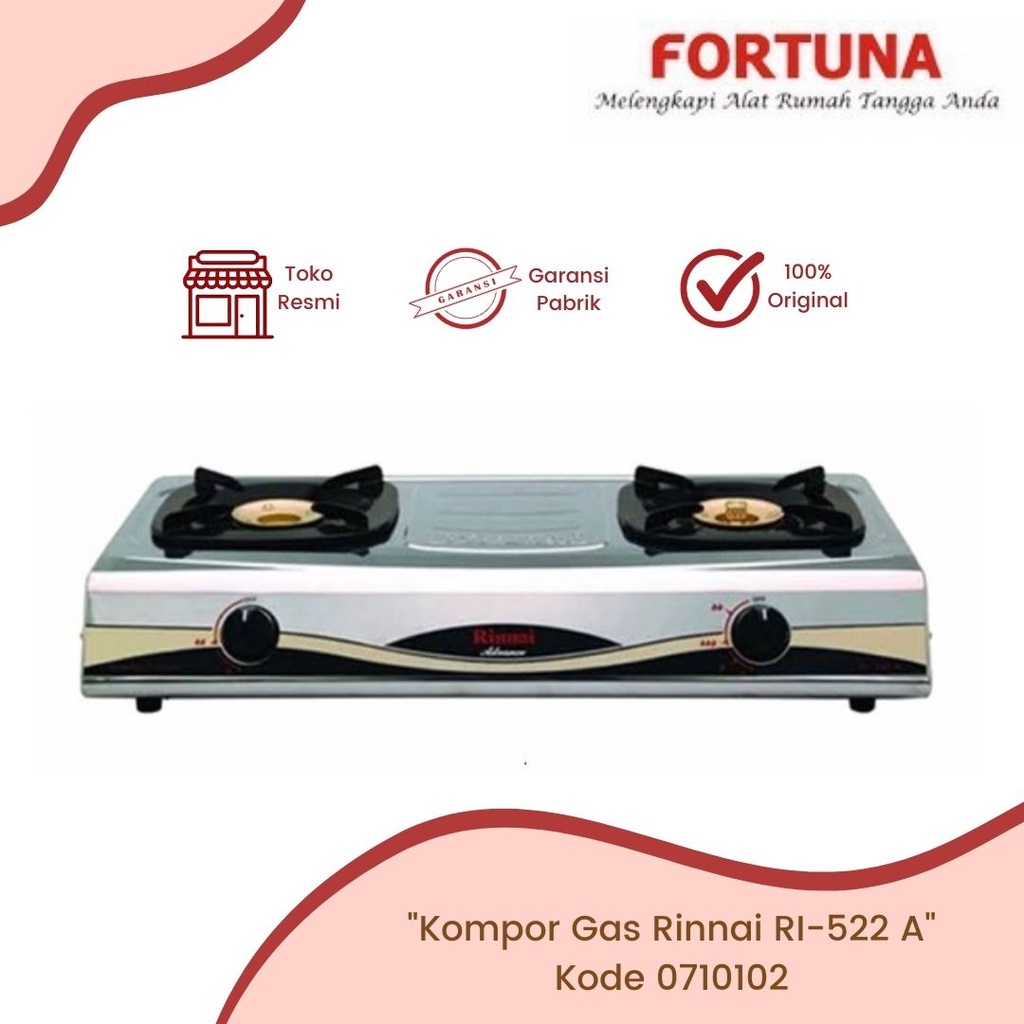 Rinnai Kompor RI-522 A / Kompor Gas Rinnai RI-522 A