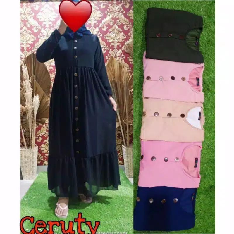 GAMIS KANCING REMPEL BAWAH UKURAN OLSES LD 110