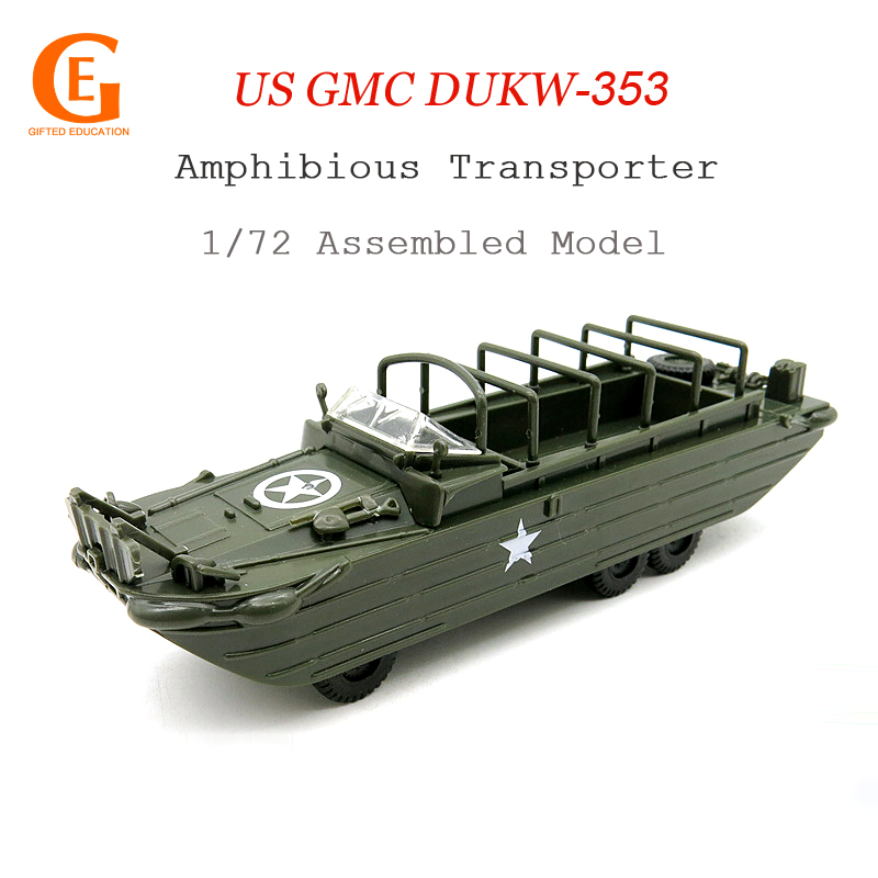 Miniatur Mobil Transporter Amfibi GMC DUKW-353 Skala 1 / 72 Untuk Koleksi