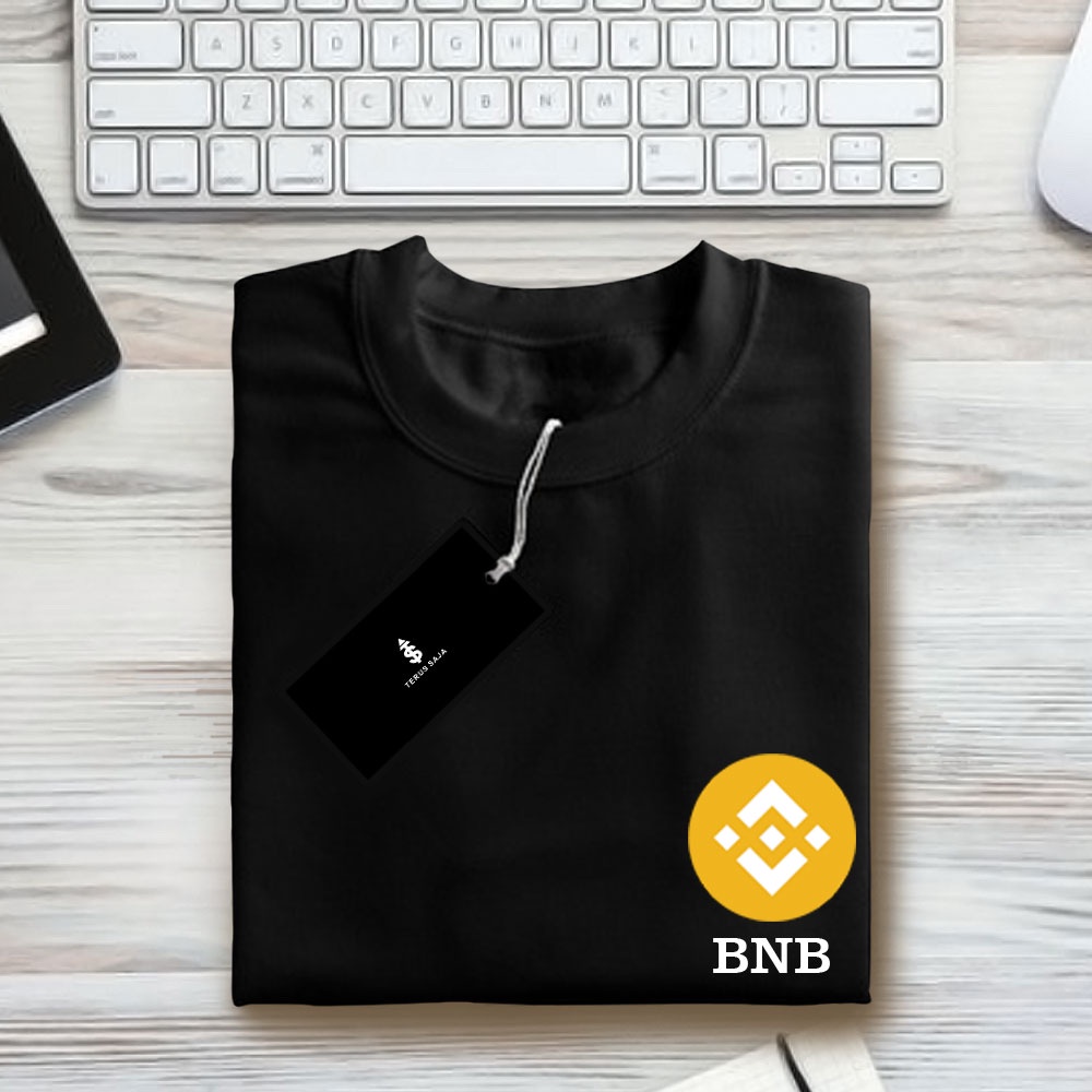 T-shirt Kaos Cryptocurrency "Binance BNB" - Kaos Binance / Kaos Crypto BNB / Tshirt Bitcoin