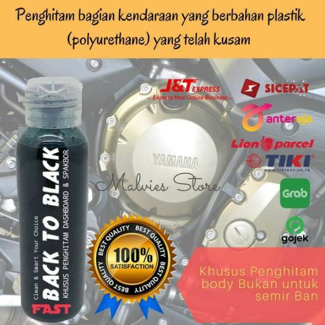 Penghitam permanen body/dashboard mobil dan motor