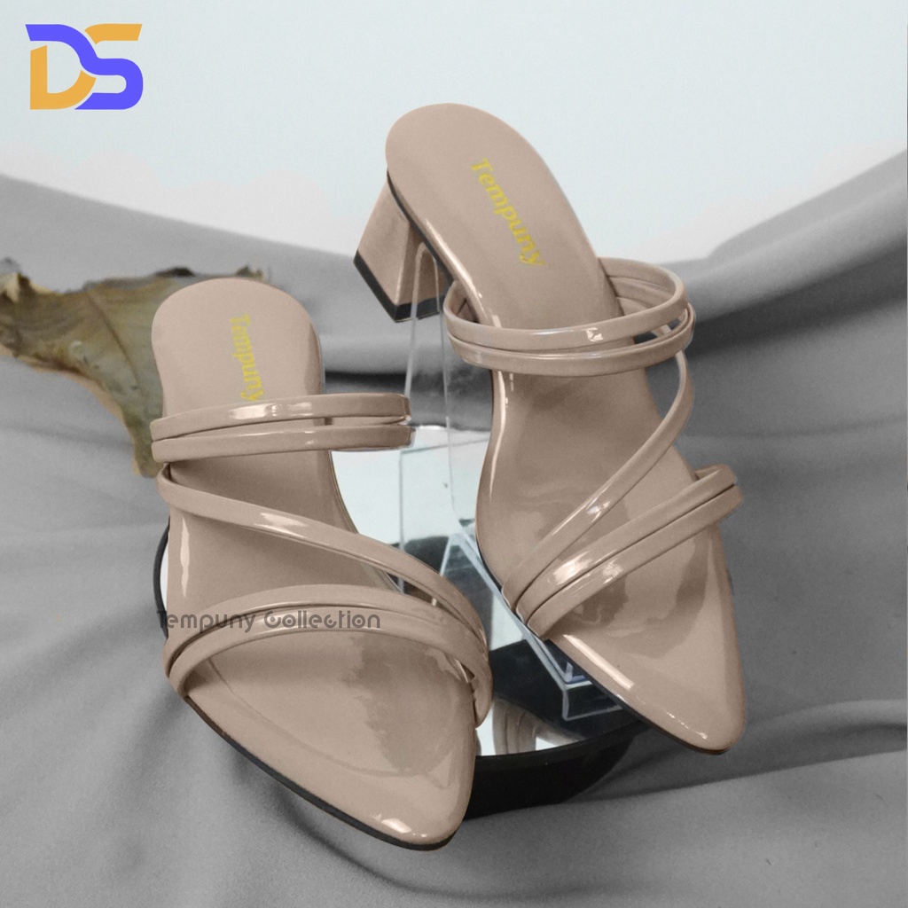 Sandal Heels Wanita 5cm Sandal Hak Tahu Kasual dan Trendy Model Tali