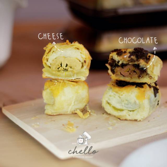 

Pisang bolen coklat keju