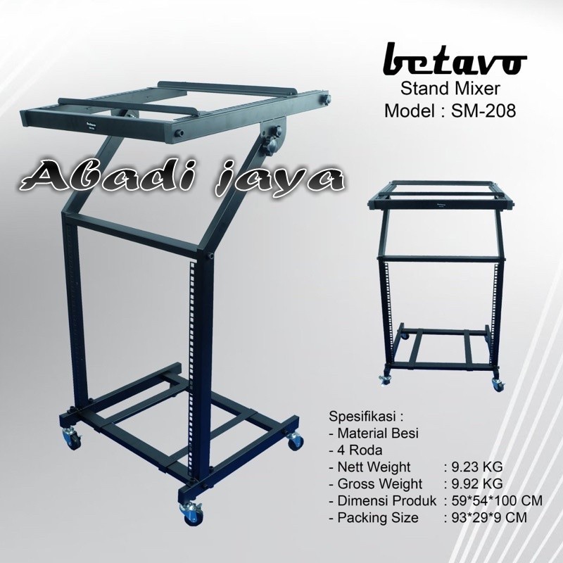 rak mixer betavo sm208 betavo sm 208 12u original