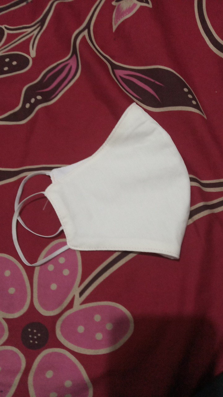 Masker Kain Sritex Original Premium Non Medis Anti Air Anti Microbial 2 Ply Lapis Warna Putih Murah