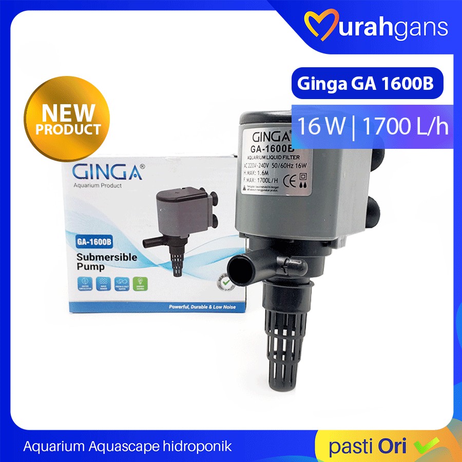 Pompa Air Aquarium GINGA GA 1600B Pompa Celup Kolam GINGA GA 1600 B