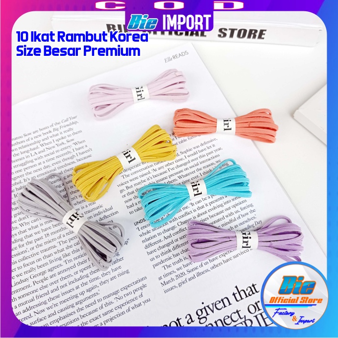 10 Pcs Ikat Rambut Korea Girl Super Elastis Premium Impor Best Seller