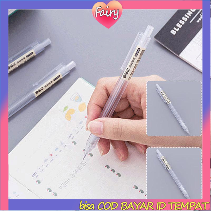 

Batang Transparan Sederhana Buram Pensil Otomatis 0.5mm Inti Siswa Alat Tulis Pena Otomatis 0.7mm F