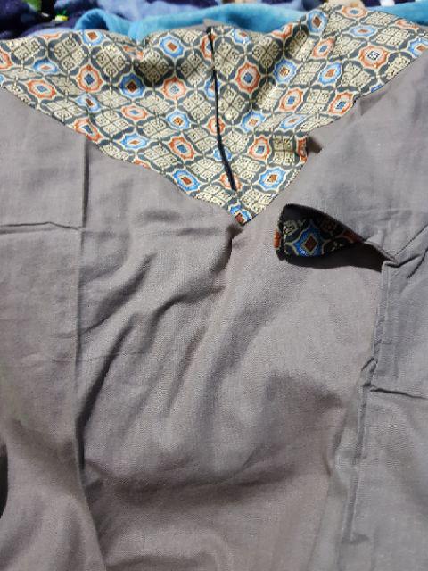 Baju Koko Couple Koko Batik Abu02  Koko Ayah Anak Koko Couplekoko Murah Koko Songket Koko Katun