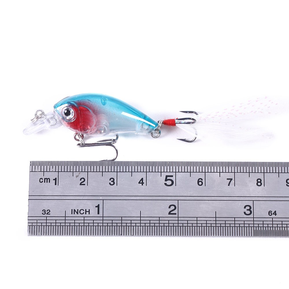 HENGJIA 1pcs CrankBait Minnow Umpan Pancing 4.5cm/4g Swimbait Fishing Lure Ikan Memancing Tackle