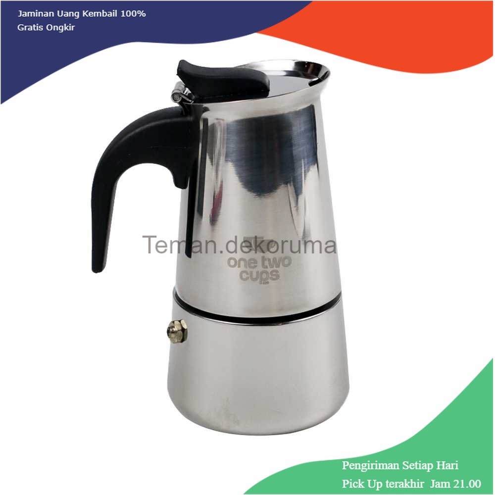 TD - DPR One Two Cups Espresso Coffee Maker Moka Pot Teko 100ml 2 Cup - Z20