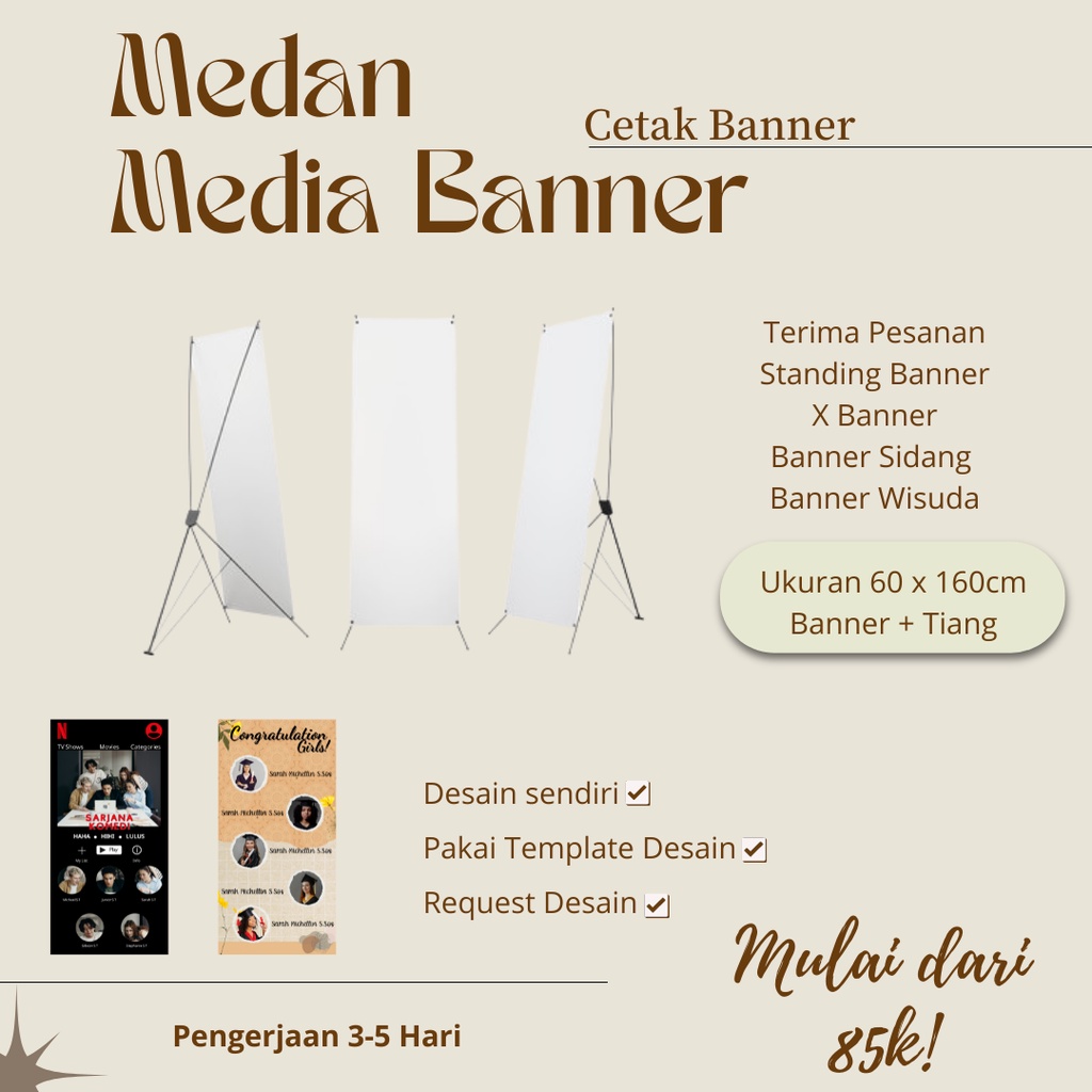 Cetak Banner | Banner Sidang | Banner Wisuda | Standing Banner | X Banner