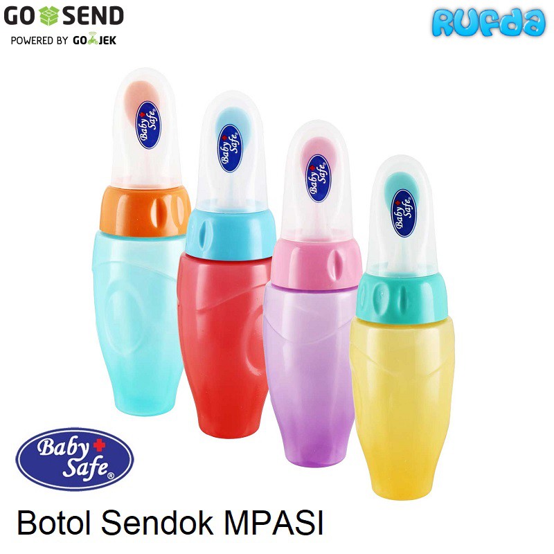 Baby Safe Bottle Spoon Soft Squeeze Botol Sendok Makanan Bayi MPASI