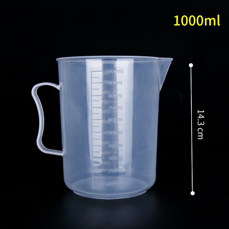 Gelas Ukur Plastik 50 100 250 500 1000 ml 1 liter Takar Measurement Cup Unik Murah Import Takaran-4