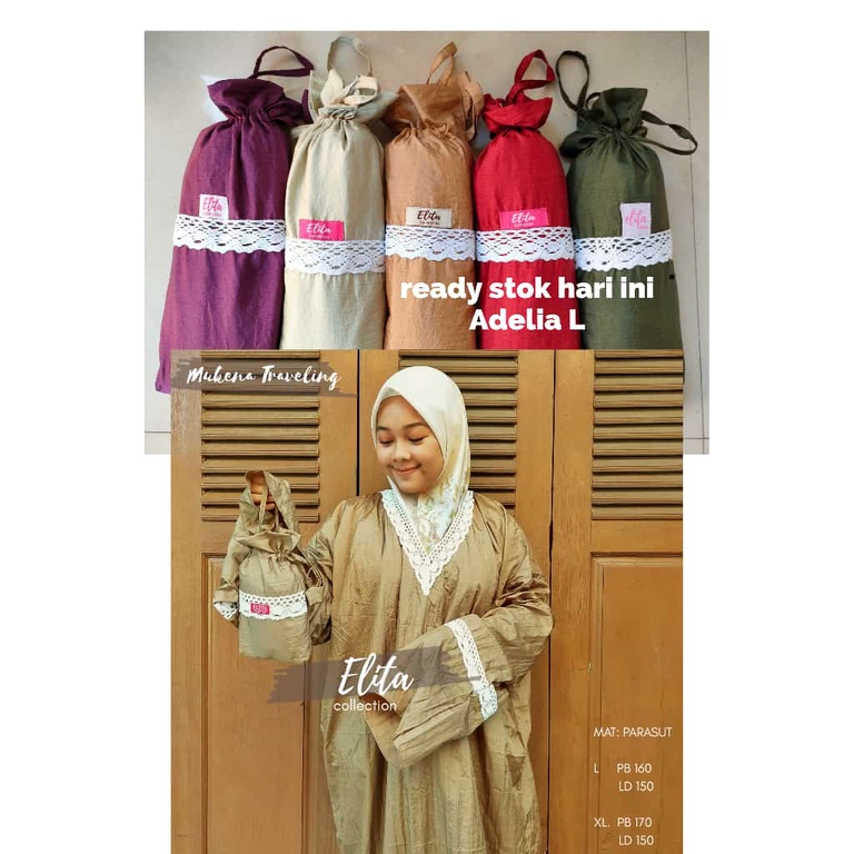 ABAYA TRAVEL ADELIA size L, MUKENA SHOLAT ADELIA