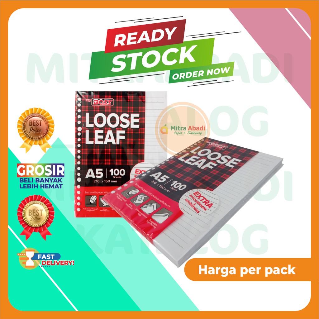 

LOOSE LEAF ISI BINDER A5 & B5 ISI 100 GARIS BIG BOSS