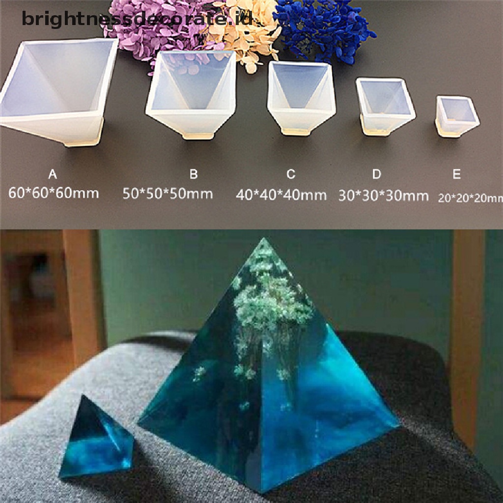 [birth] Pyramid Silicone Mould DIY Resin Decorative Mold Craft Jewelry Making Mold White [ID]