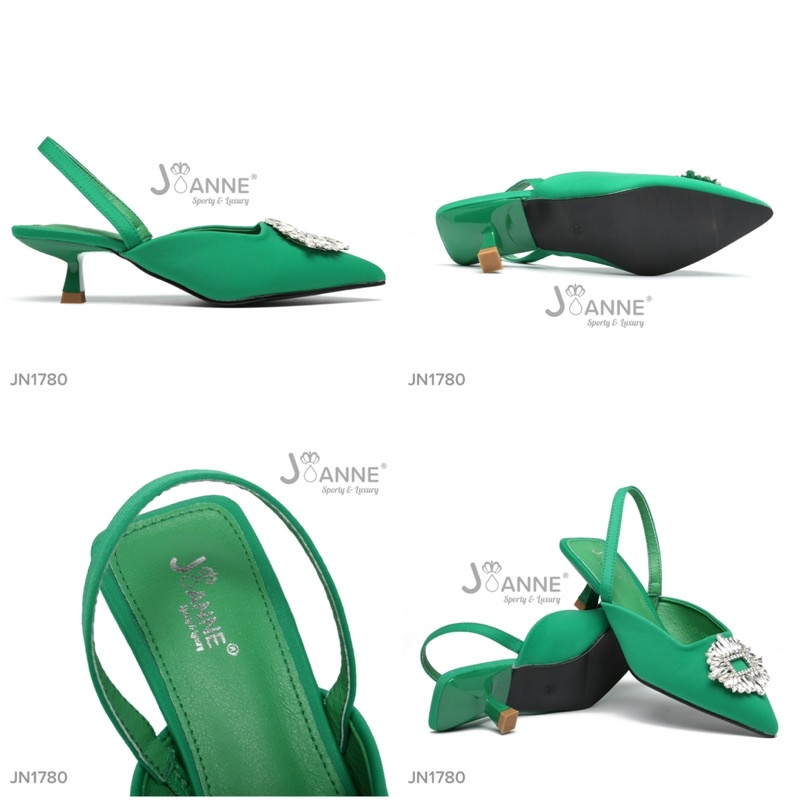 [ORIGINAL] JOANNE Sparkly Slingback Heels Shoes Wanita #JN1780