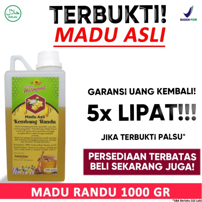 

(BISA COD) Harmonis Madu Randu 1Kg 1000Gr ASLI By Indokuliner