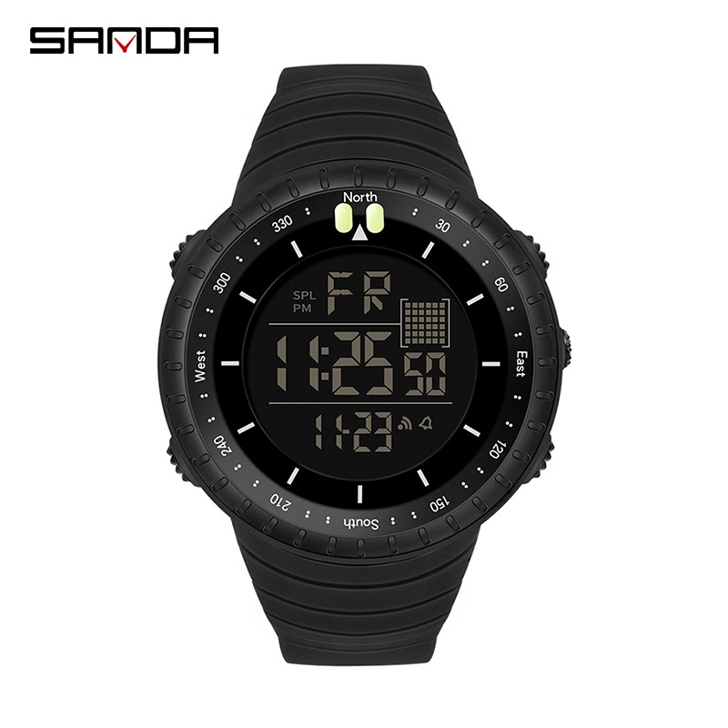 SANDA 6071 Jam Tangan Pria Digital Tali Rubber Chronograph Anti Air WATCHKITE WKOS