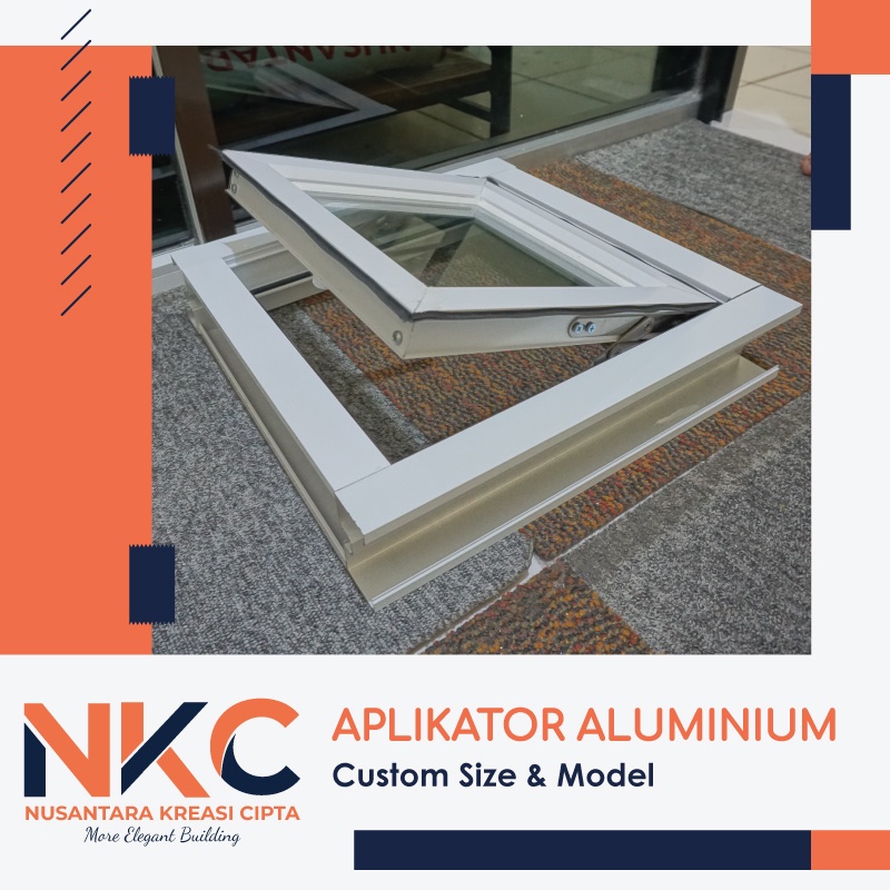 JENDELA VENTILASI ALUMINIUM JUNGKIT UKURAN L30xT50 FULL SET