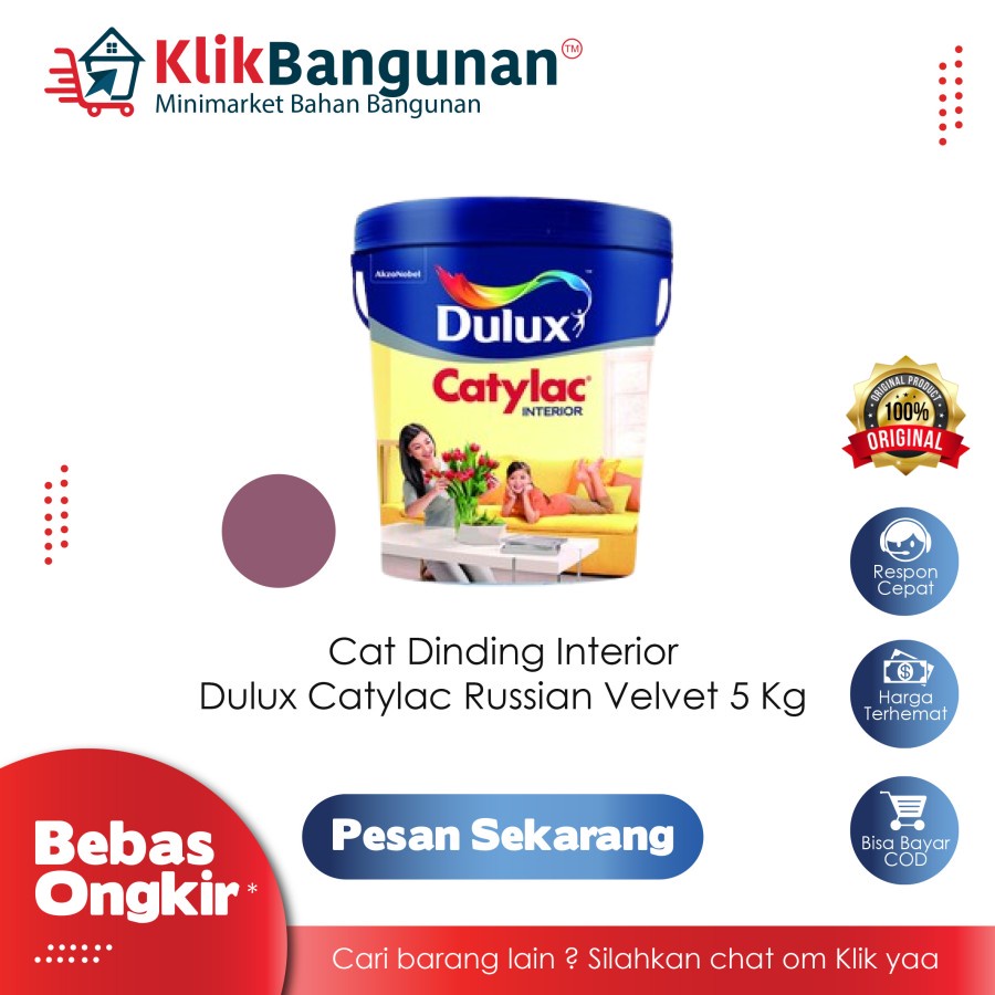 Jual Cat Tembok Interior Dulux Catylac Interior Russian Velvet 43375 5kg Shopee Indonesia 3476