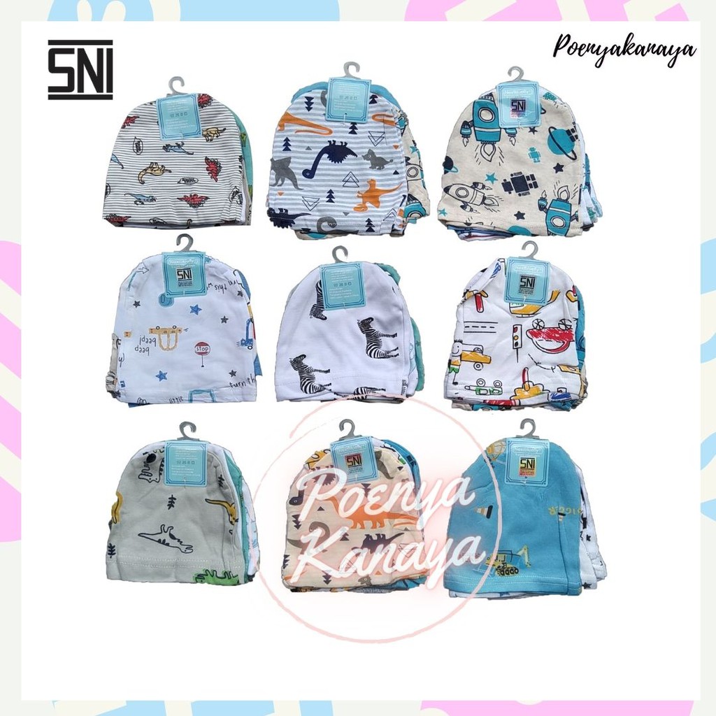 Topi Bayi Newborn Premium 5 in 1, Topi Kupluk Bayi SNI 1 set isi 5 pcs TP17