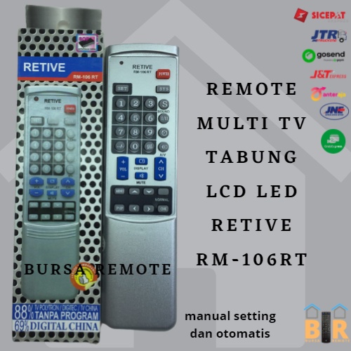 Remot Remote Tv Multi Universal Tabung Chunghe type 106 Ecer dan Grosir