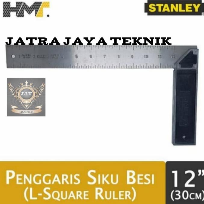 

Stanley L-SQUARE Ruler 12in / 300 mm penggaris siku Ukuran Derajat ORI