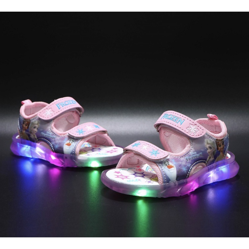 babyfit sepatu sandal lampu LED sendal anak perempuan karet import S15RP