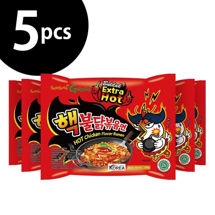 

5 IN 1 - SAMYANG HOT CHICKEN RAMEN EXTREME 2X SPICY