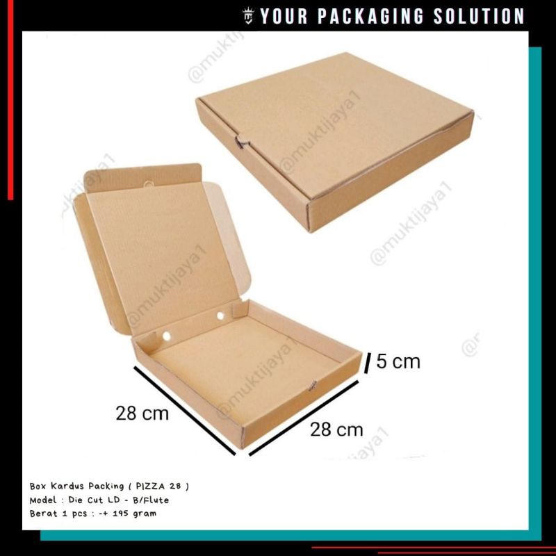 

Box Pizza 28 LD • 28x28x5cm • Kotak/ Kardus/ Karton