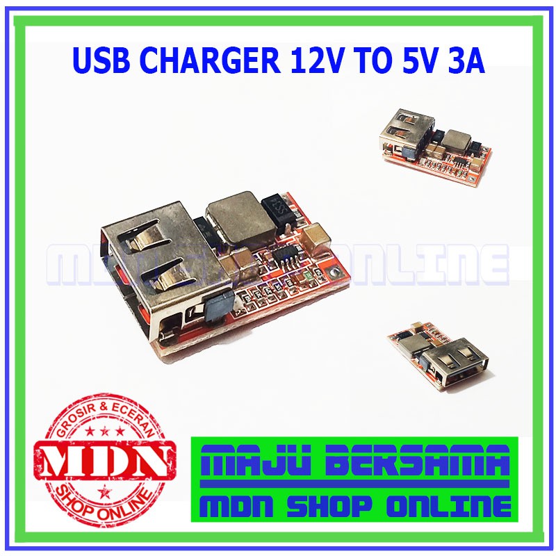 Usb charger 5V 3A in12V - 24V out 5V 3A
