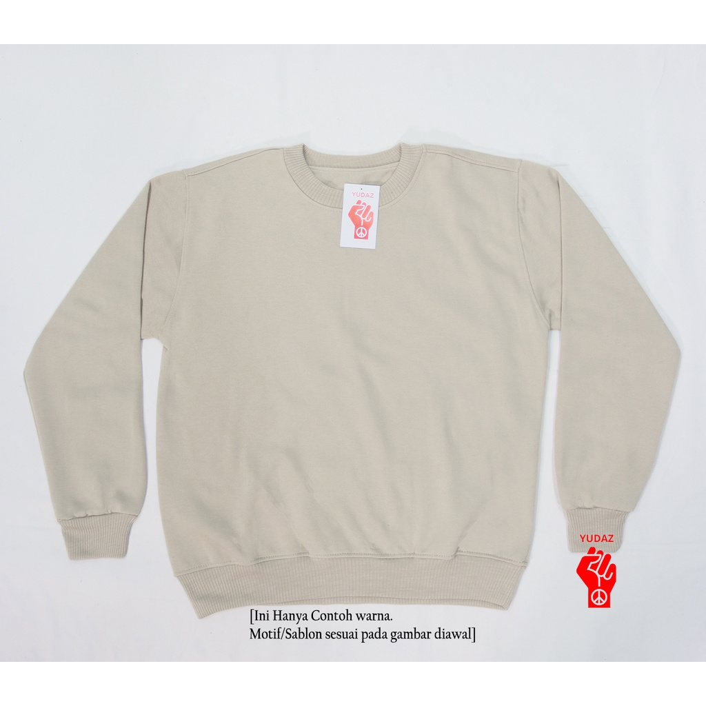 YUDAZ Sweaterpolos Basic Sweater Lost Psycho Color Size M-XXL (Pria & Wanita)-BEIGE