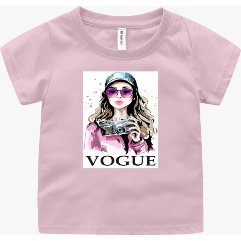 Kaos Anak Perempuan Vo9ue T shirt Anak Baju Oblong Anak Prempuan Umur 2 Sampai 10 Tahun