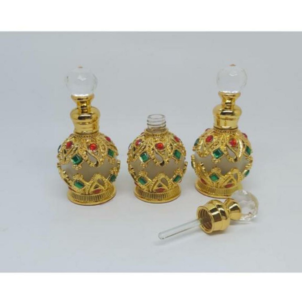 BOTOL PARFUME KUBA PERMATA 15 ML - BOTOL ANTIK SAUDI MODEL STICK KACA
