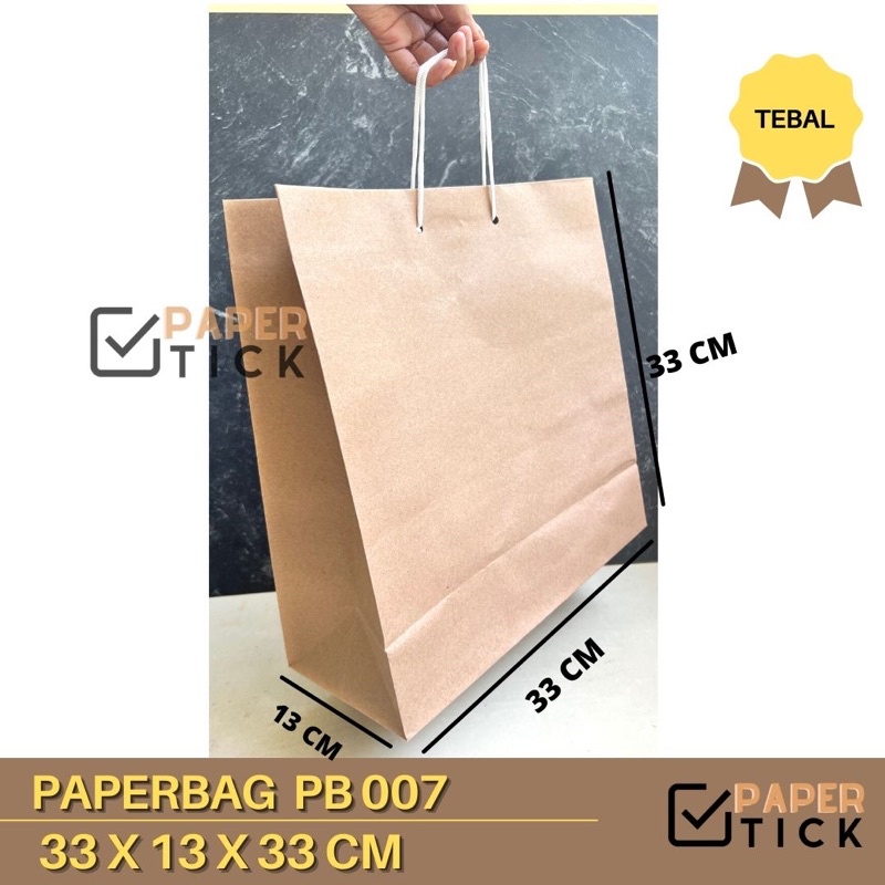 

33x33x13 CM (TALI PUTIH) / Tas Kertas / Goodie Bag / Kertas Kado / Tas Kraft / Kantogan Kertas / Paper bag