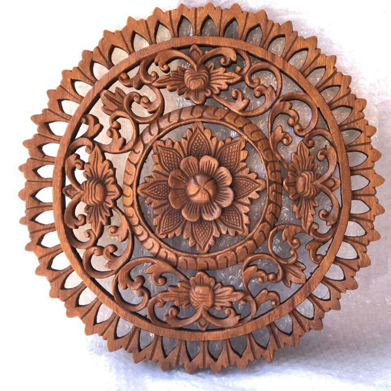 Hiasan dinding ukir bali uk 50cm
