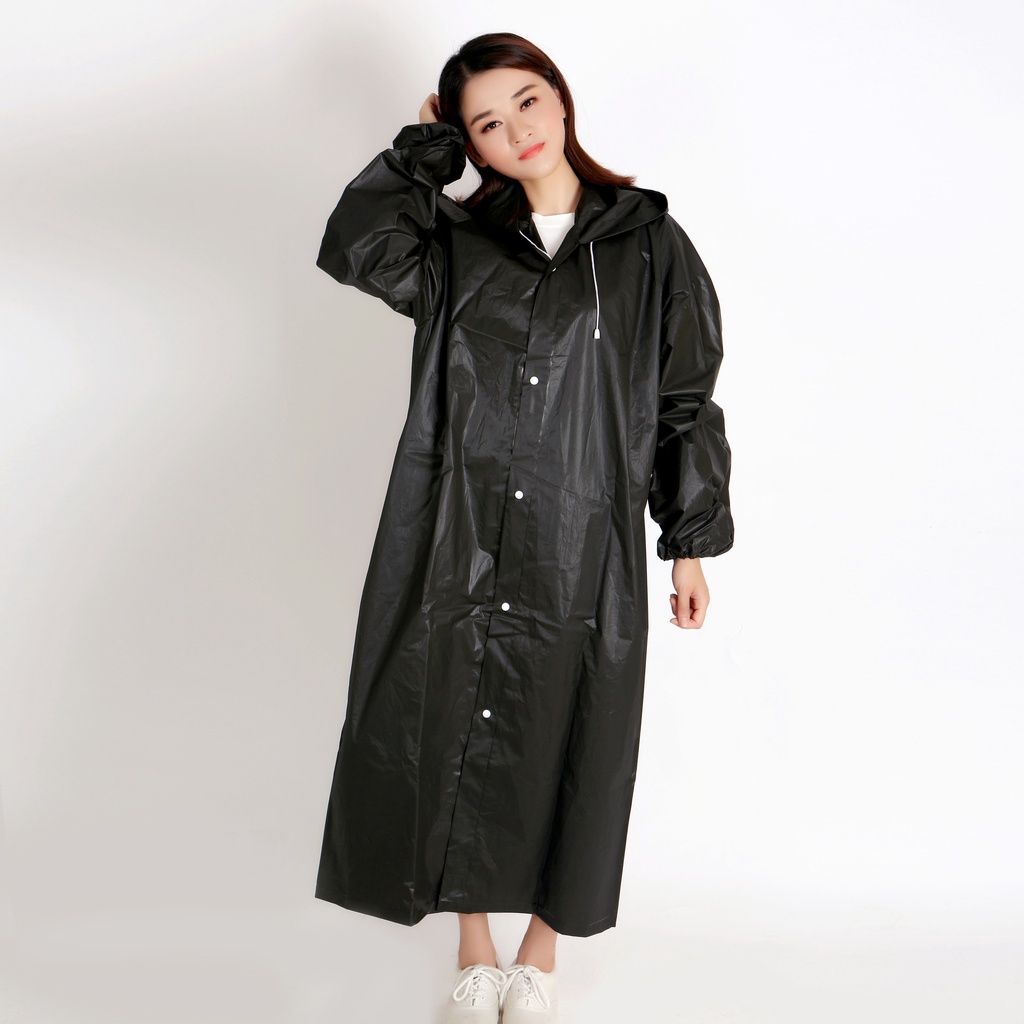 Jas Hujan Terusan Raincoat EVA Stylist Mantel Travelling Polos