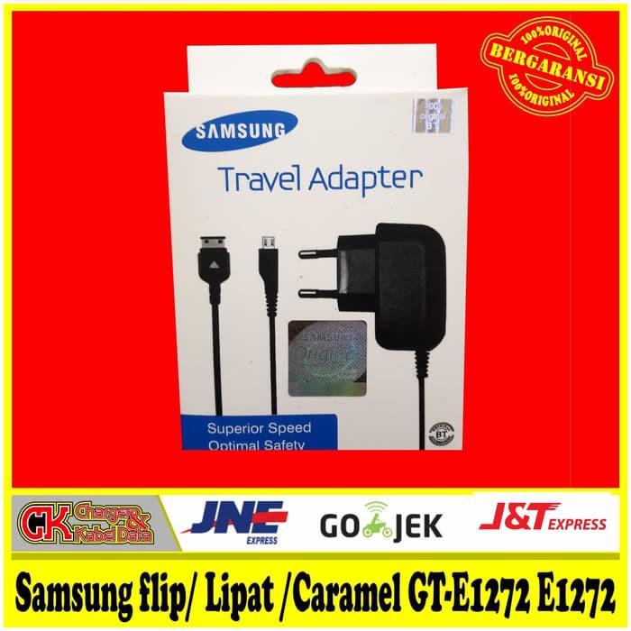 [NEW] CHARGER SAMSUNG FLIP LIPAT CARAMEL GT E1272 E1272 ORIGINAL 100