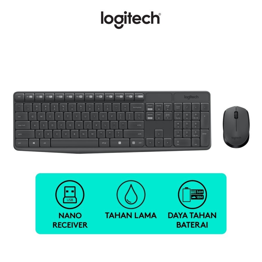 Logitech MK235 Wireless Keyboard Mouse Combo