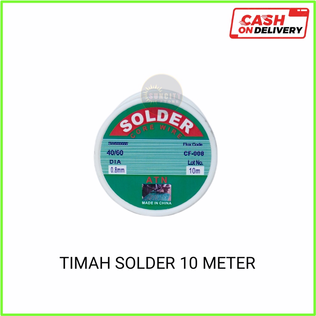 Timah Solder 10 Meter - Diameter 0.8 mm 40/60 Alloy