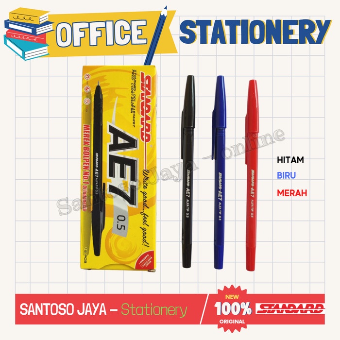 

Bolpen - Pulpen STANDARD AE7 - Ballpoint STANDARD AE-7 - 0.5 mm