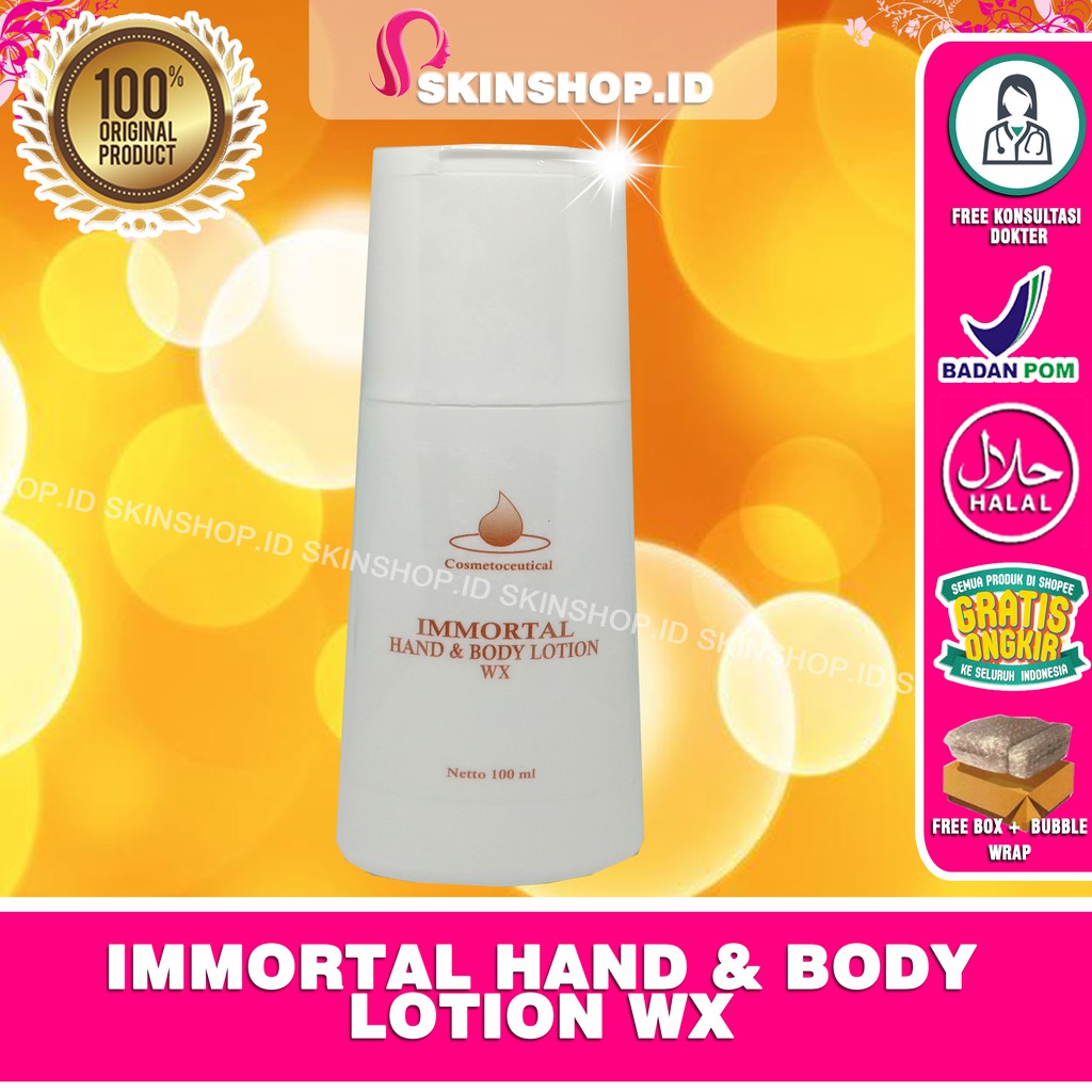 Immortal Hand &amp; Body Lotion WX 100ml Original / Pemutih Tubuh &amp; Tangan BPOM Aman