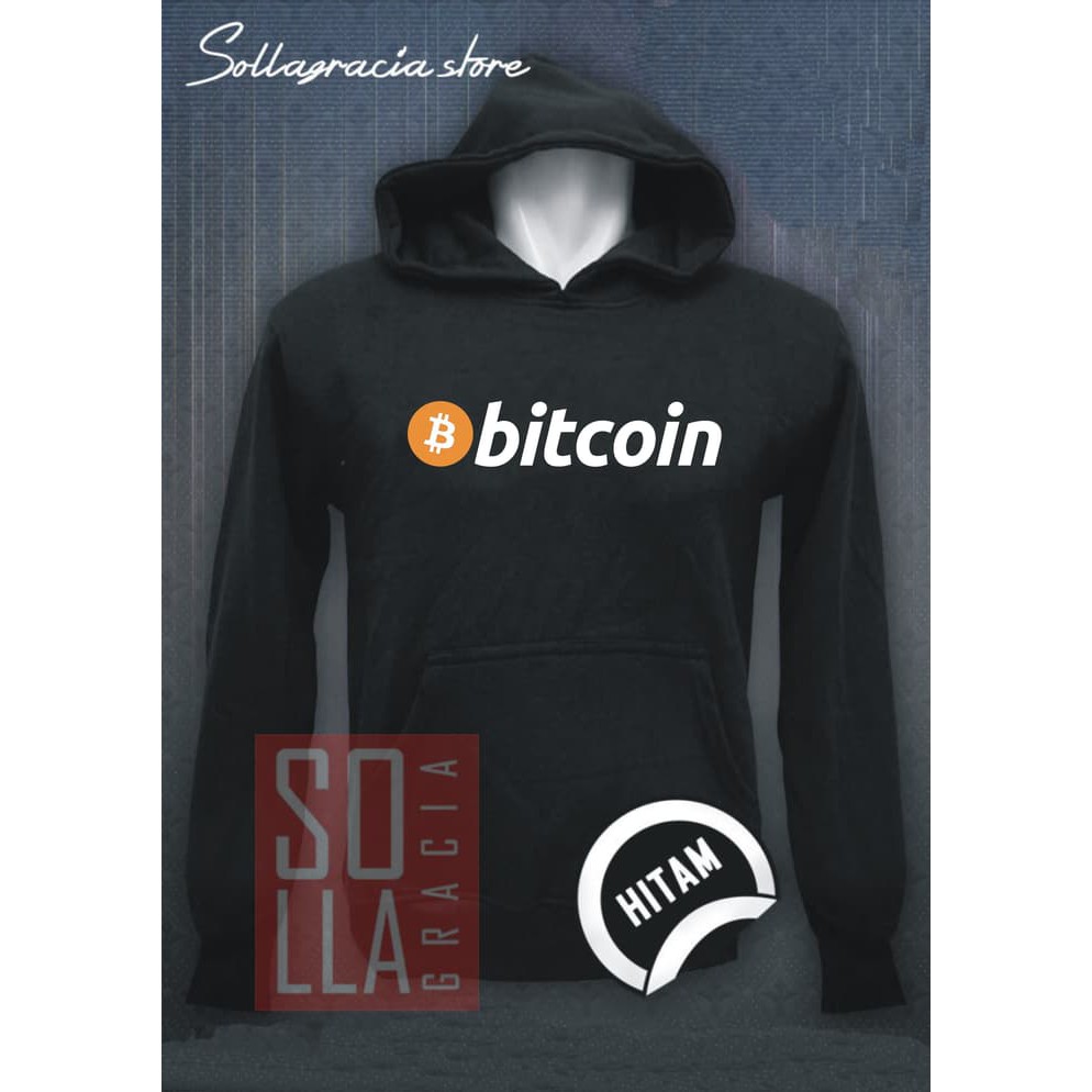 JAKET HOODIE SWEATER BITCOIN